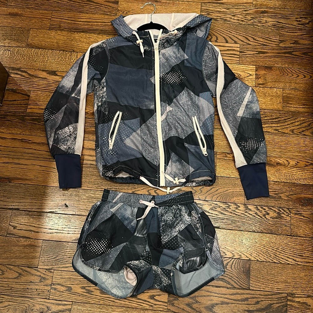 Zyia radical bomber jacket and short set; child's 12-14 (like new)